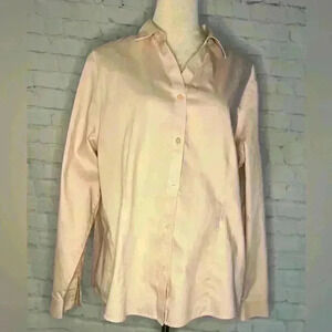 Chico’s Women’s Size 3 Dusty Rose Button Down Collared Shirt XL